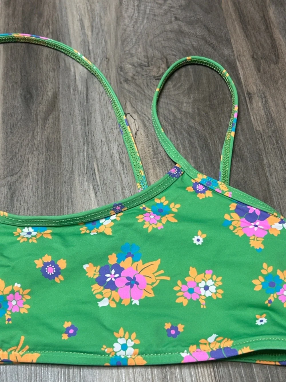 NWOT Frankie’s Bikinis Asymmetrical Bikini Top